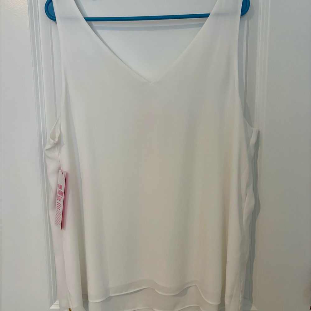 Lilly Pulitzer Reversible V-Neck Florin Blouse NWT